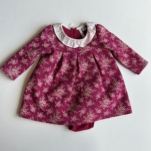 Janie & Jack Fushia Floral Dress Size 6-12 Months